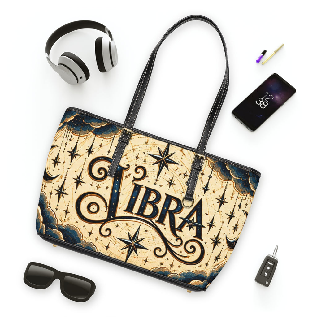 Libra Zodiac Leather Shoulder Bag