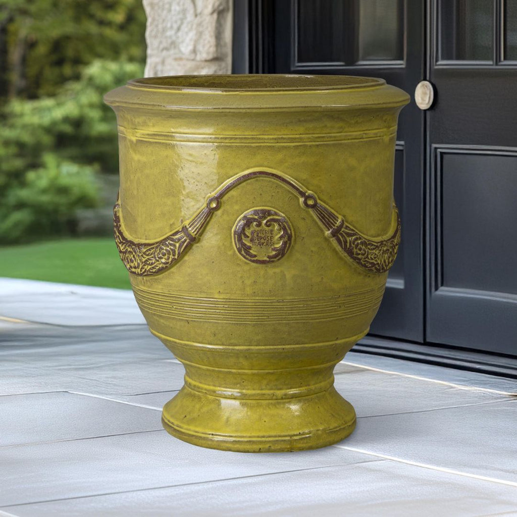 Anduze French Yellow Ceramic Outdoor Planter