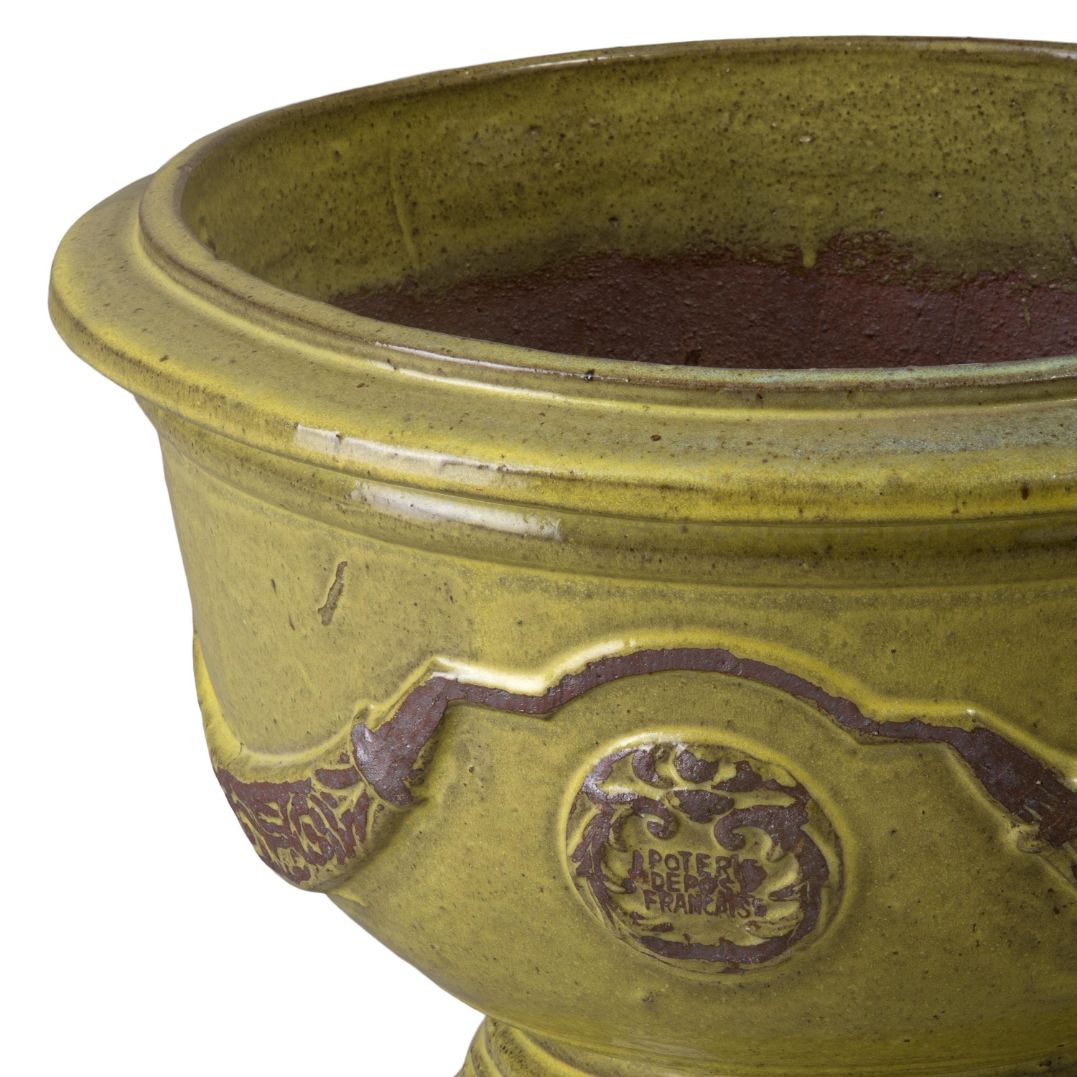 Anduze French Yellow Ceramic Outdoor Planter