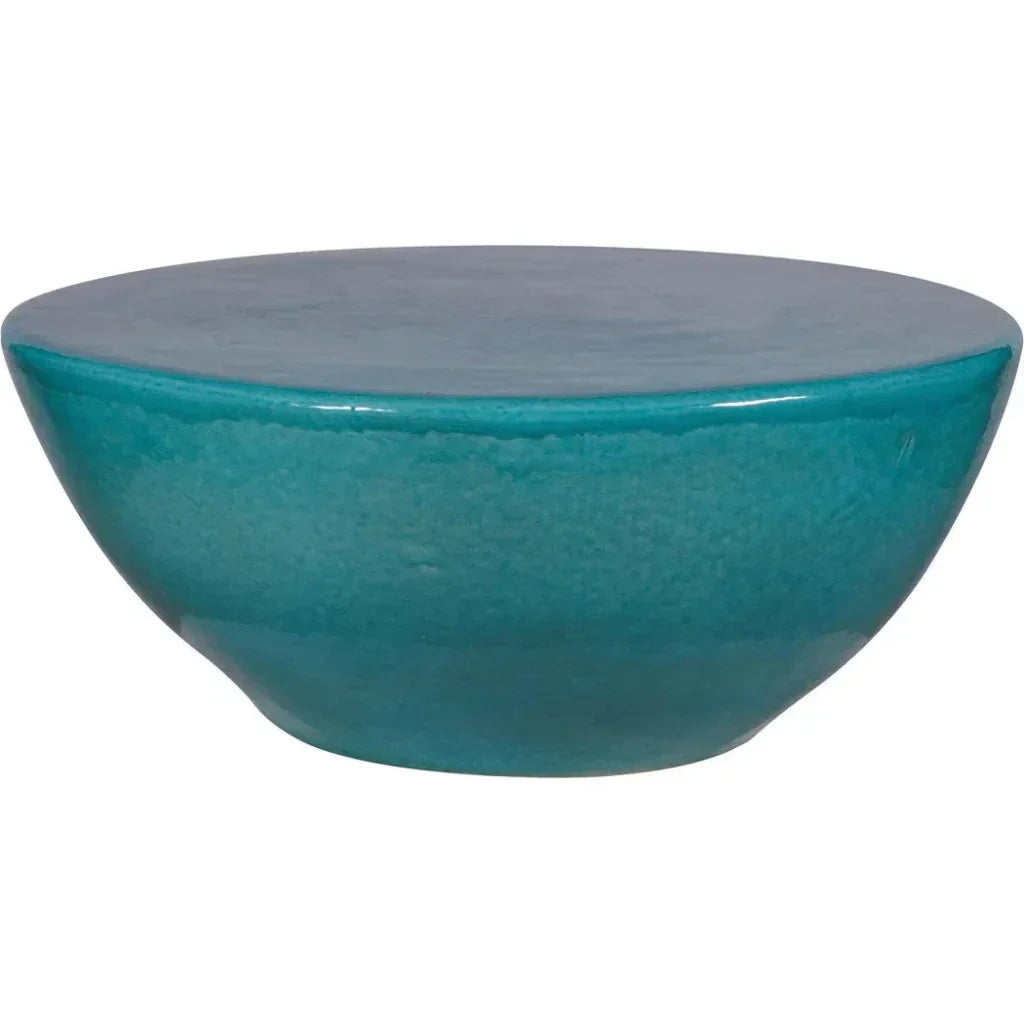 Bowness Ceramic Aquamarine Outdoor Coffee Table
