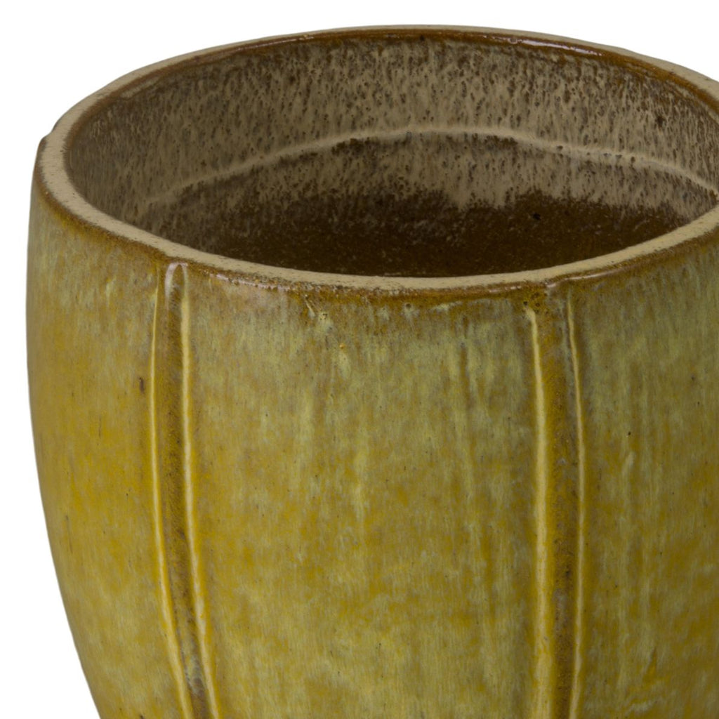 Crest 10"H Ceramic Outdoor Planter