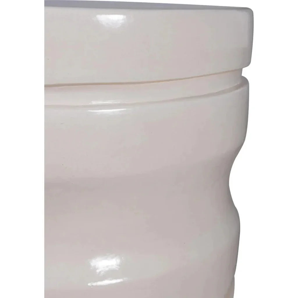 Dune Accent Table - White Outdoor End Table