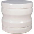 Dune Accent Table - White Outdoor End Table