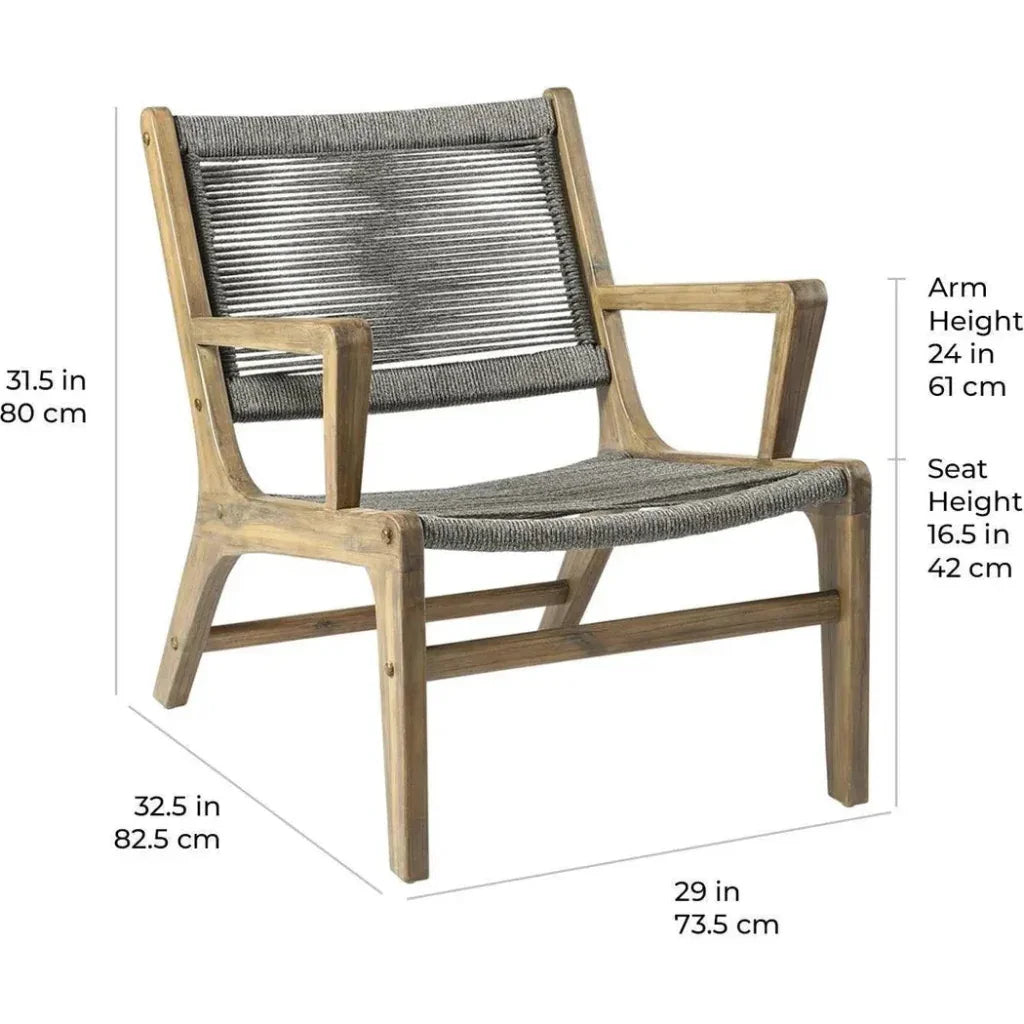 Explorer Oceans  Grey Outdoor Lounge Chair