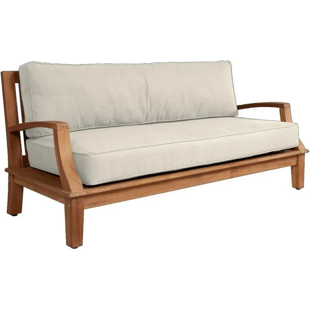 Grande Teak Deep Outdoor Couch with Sunbrella Cushions