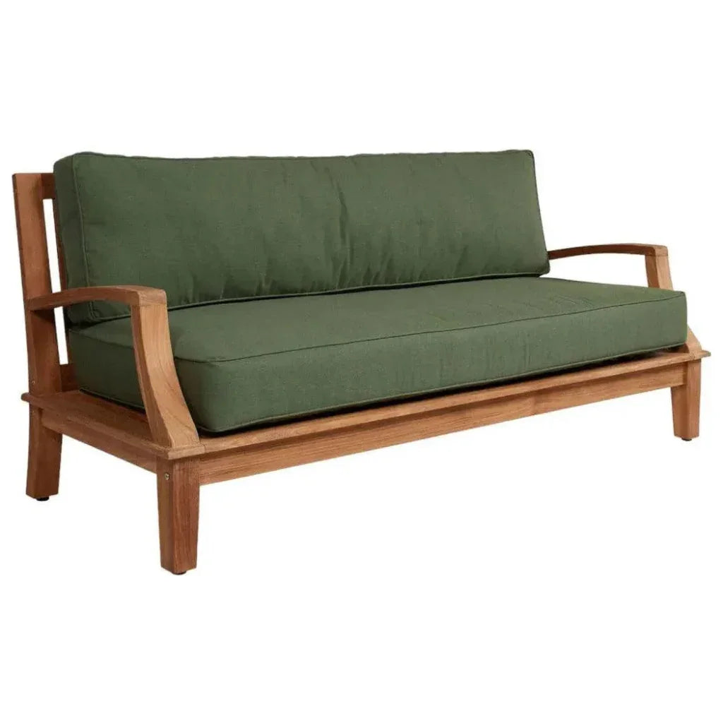 Grande Teak Deep Outdoor Couch with Sunbrella Cushions