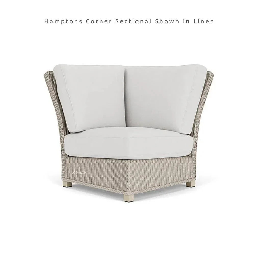 Hamptons Outdoor Wicker Corner Sectional with Table