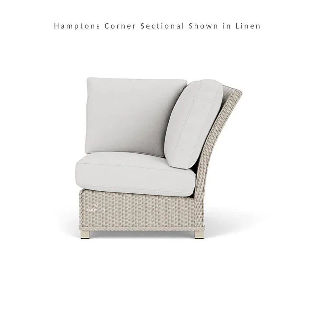 Hamptons Outdoor Wicker Corner Sectional with Table