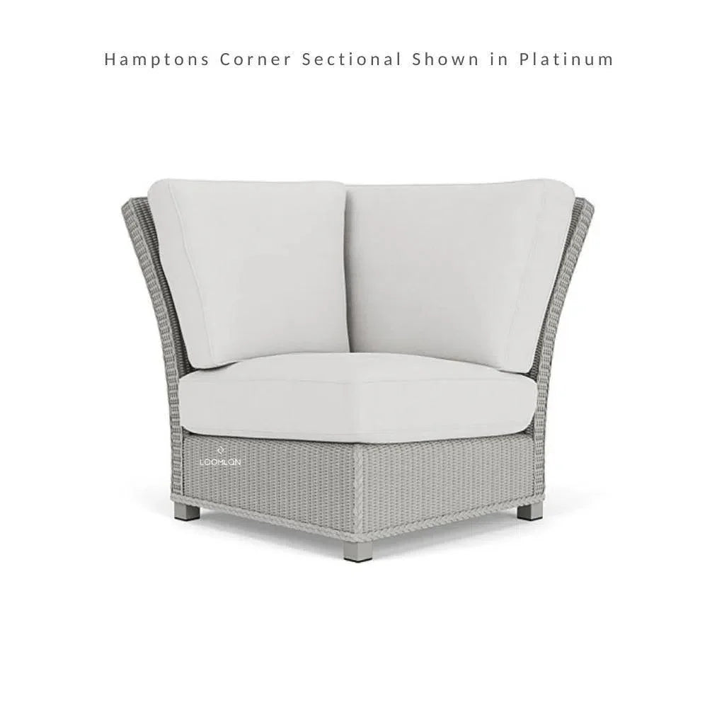 Hamptons Outdoor Wicker Corner Sectional with Table