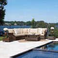 Hamptons Outdoor Wicker Corner Sectional with Table