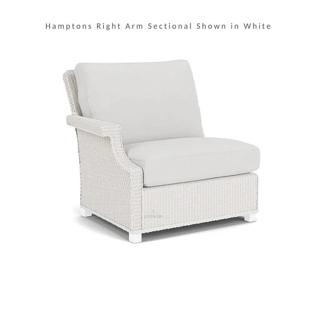 Hamptons Outdoor Wicker L-Shaped Sectional with Side Table
