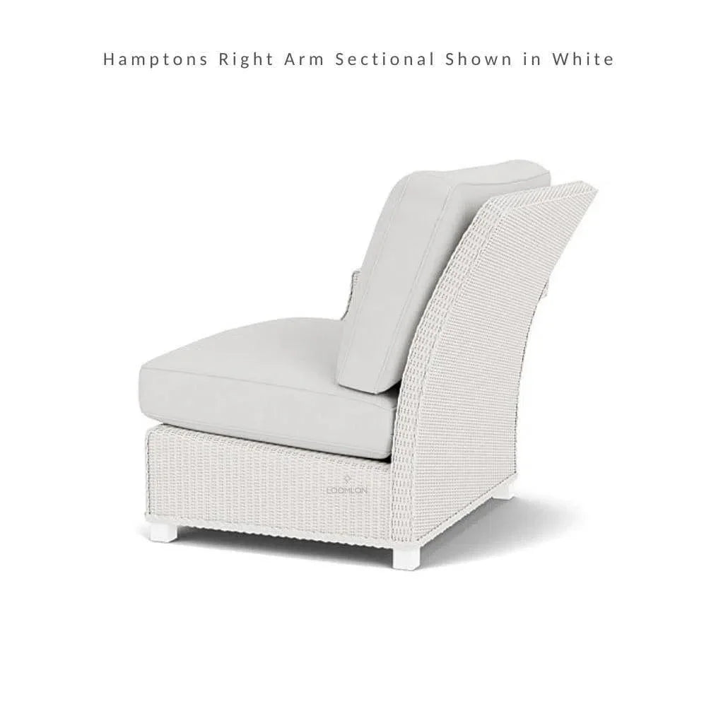 Hamptons Outdoor Wicker L-Shaped Sectional with Side Table