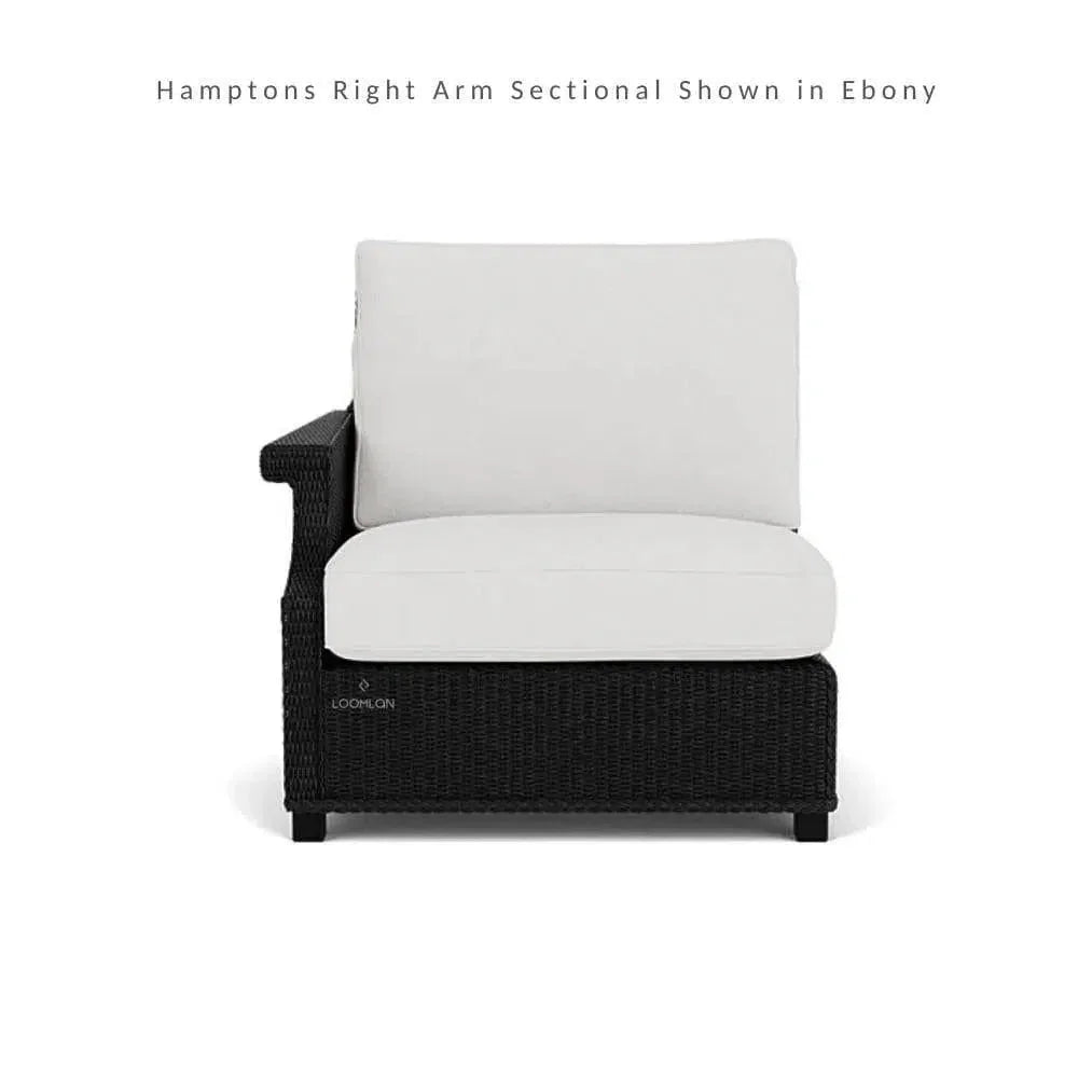 Hamptons Outdoor Wicker L-Shaped Sectional with Side Table