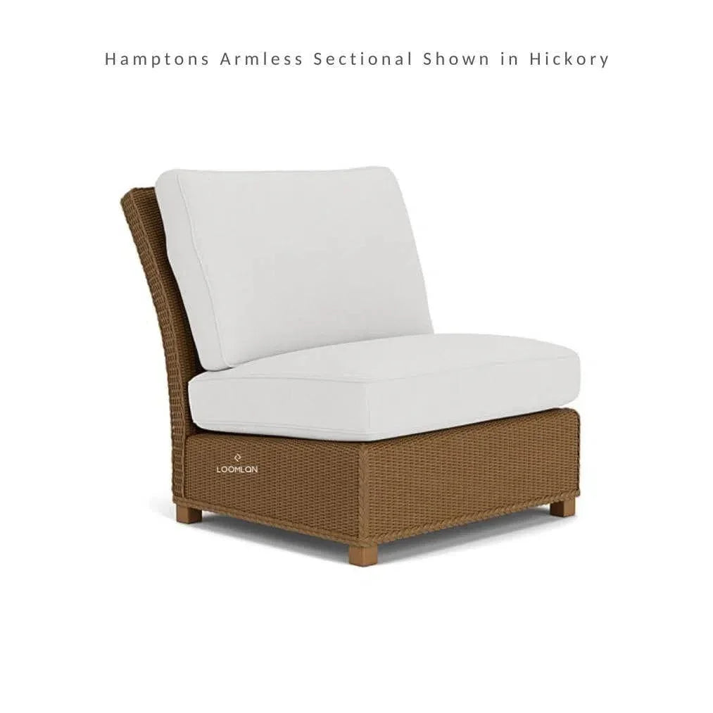 Hamptons Outdoor Wicker L-Shaped Sectional with Side Table