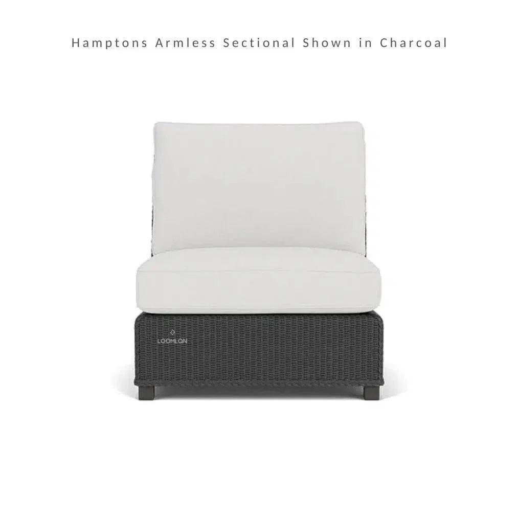 Hamptons Outdoor Wicker L-Shaped Sectional with Side Table