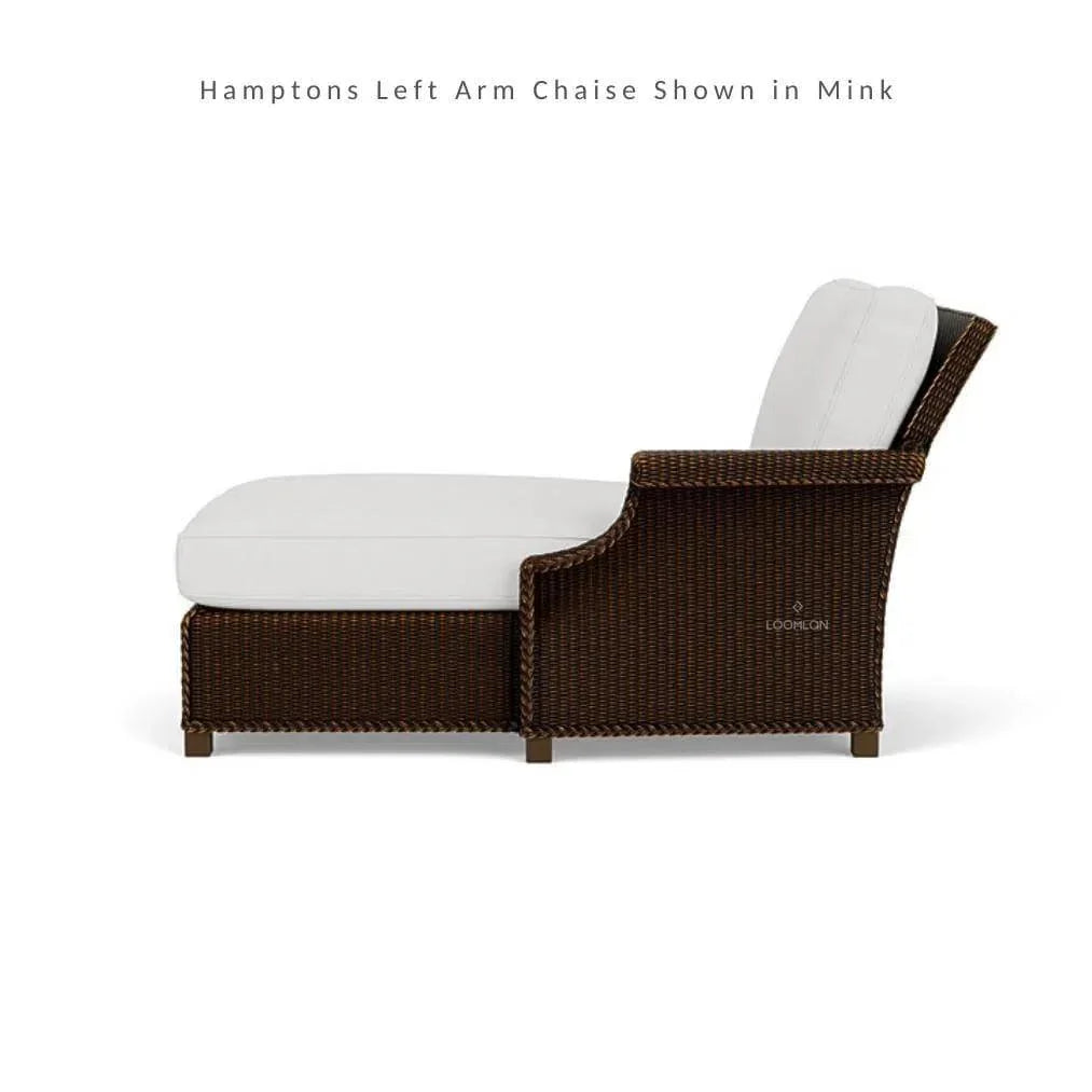 Hamptons Outdoor Wicker L-Shaped Sectional with Side Table