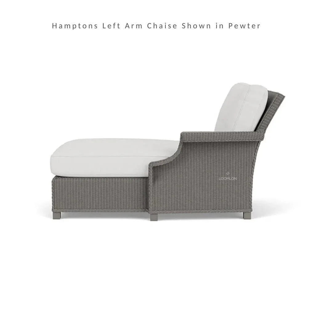 Hamptons Outdoor Wicker L-Shaped Sectional with Side Table