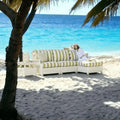 Hamptons Outdoor Wicker L-Shaped Sectional with Side Table
