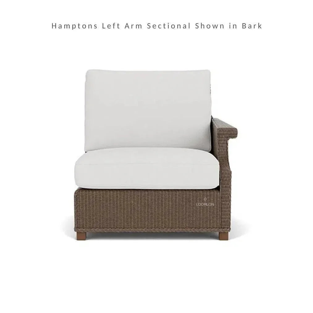Hamptons Outdoor Wicker Sectional with Coffee Table Set