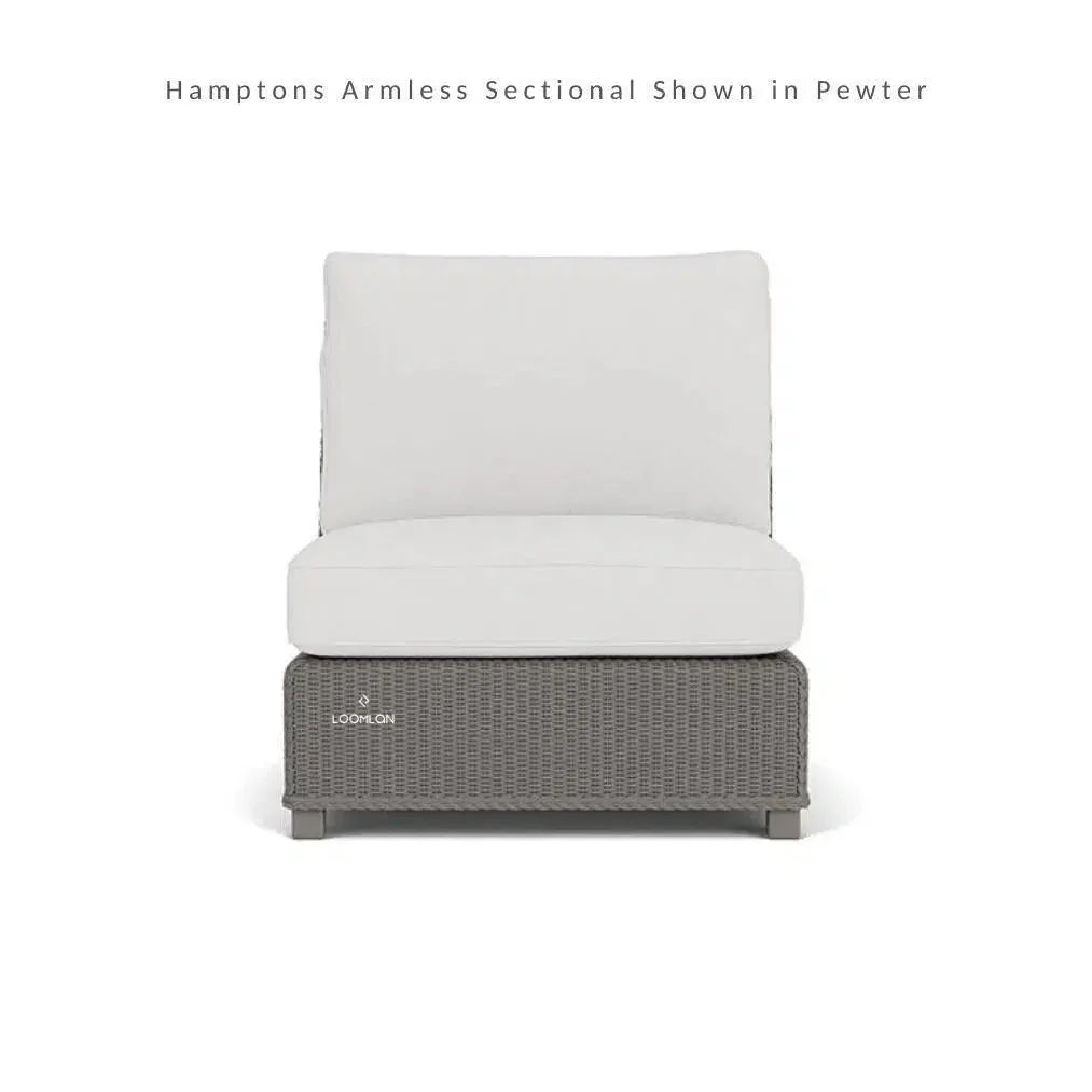 Hamptons Outdoor Wicker Sectional with Coffee Table Set