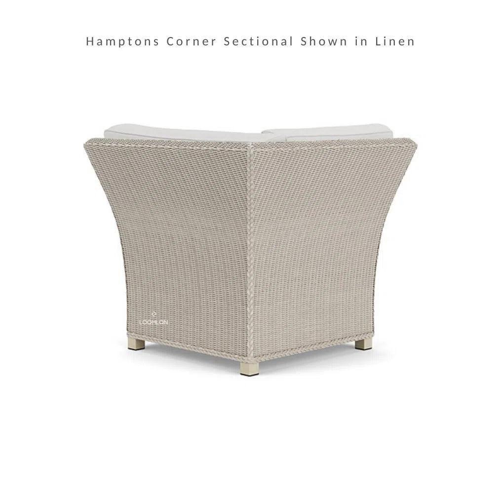 Hamptons Outdoor Wicker Sectional with Coffee Table Set