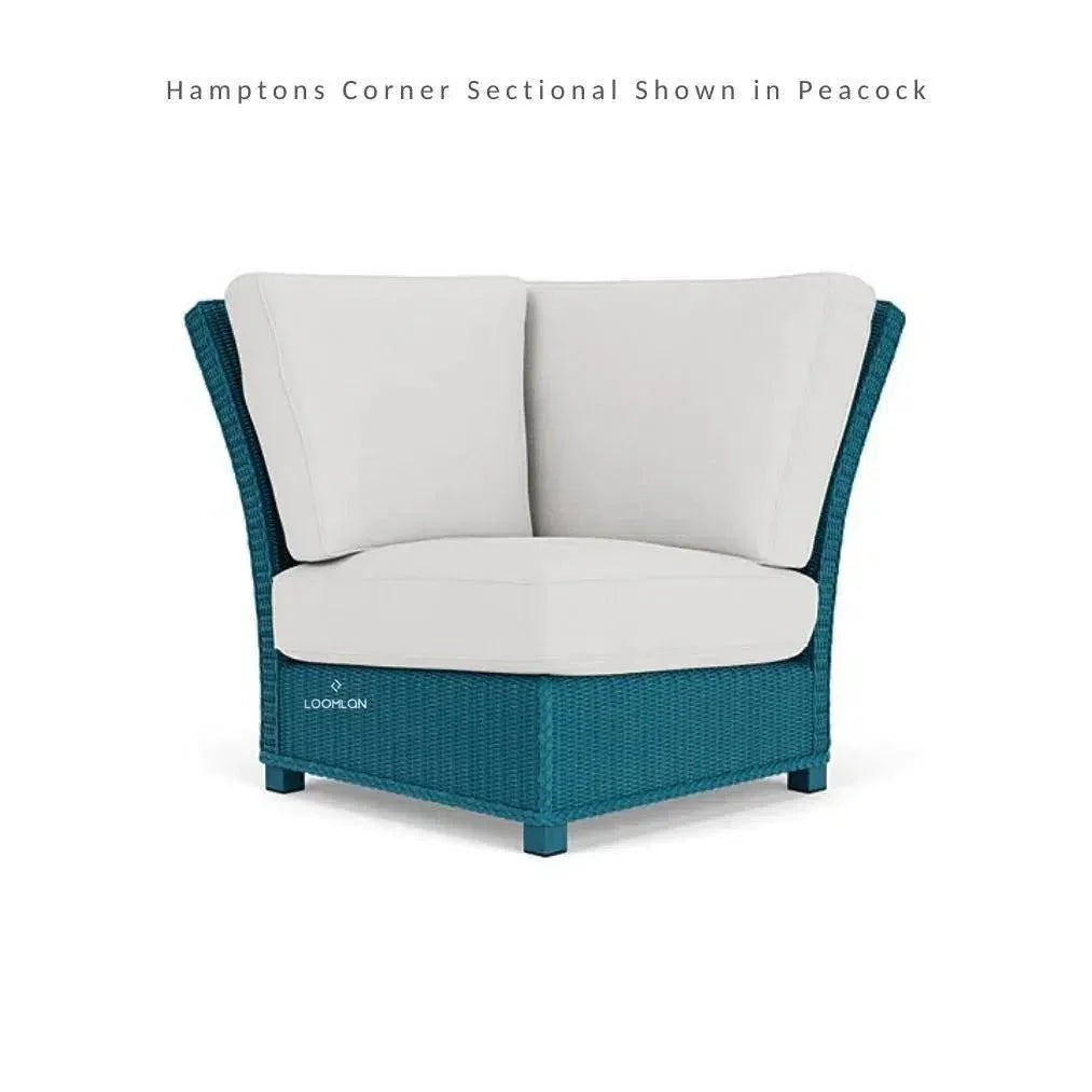 Hamptons Outdoor Wicker Sectional with Coffee Table Set