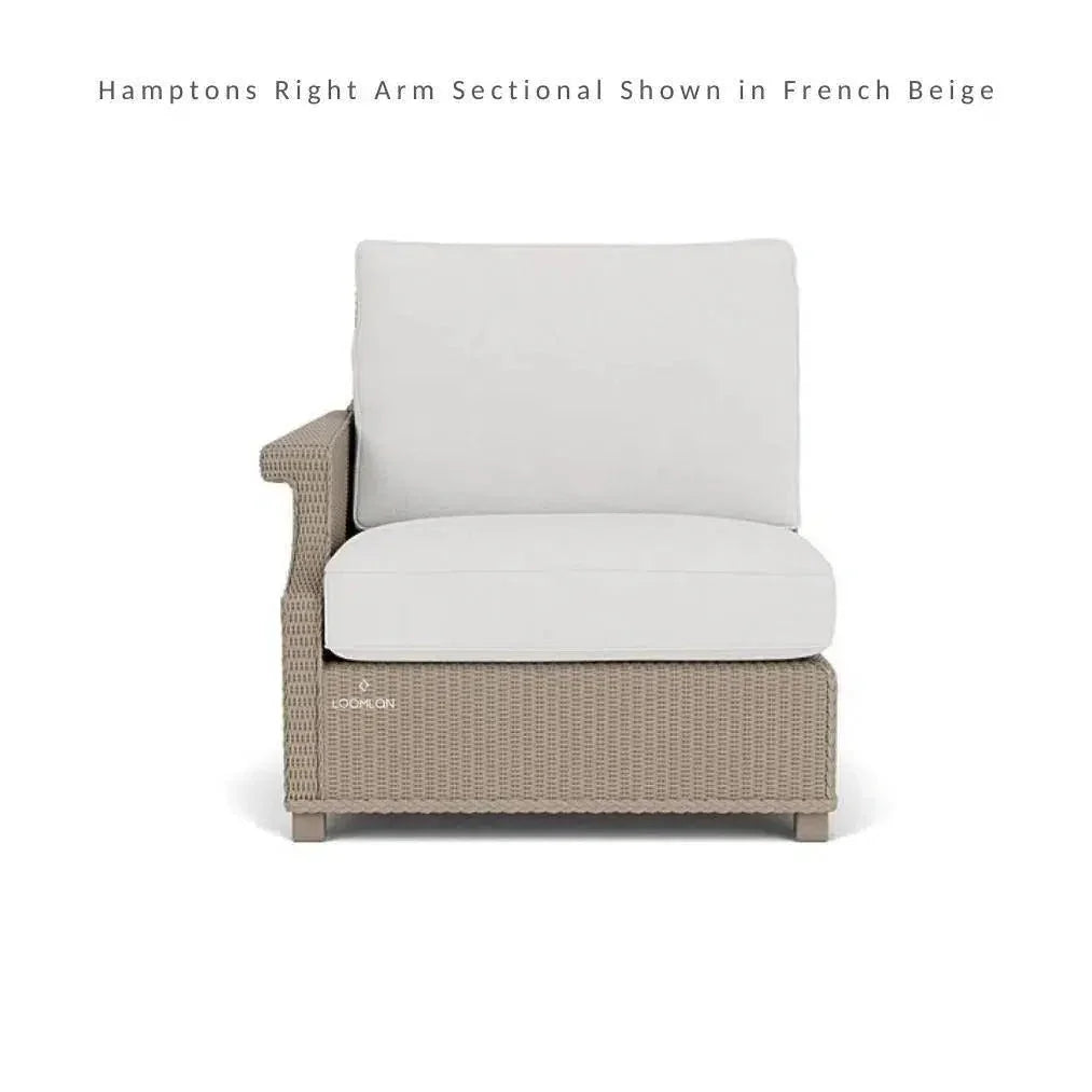 Hamptons Outdoor Wicker Sectional with Lounge Chair Set