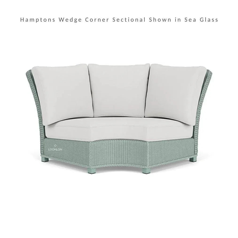 Hamptons Outdoor Wicker Sectional Sofa with Lounge Chair Set