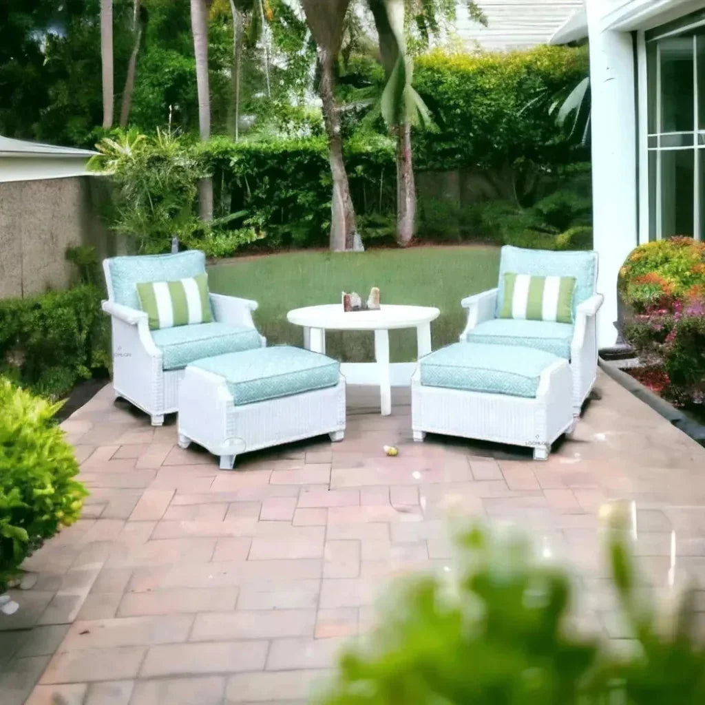 Hamptons Outdoor Wicker Sectional Sofa with Lounge Chair Set