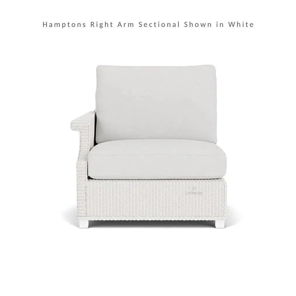 Hamptons Outdoor Wicker Sectional Sofa with Lounge Chair Set