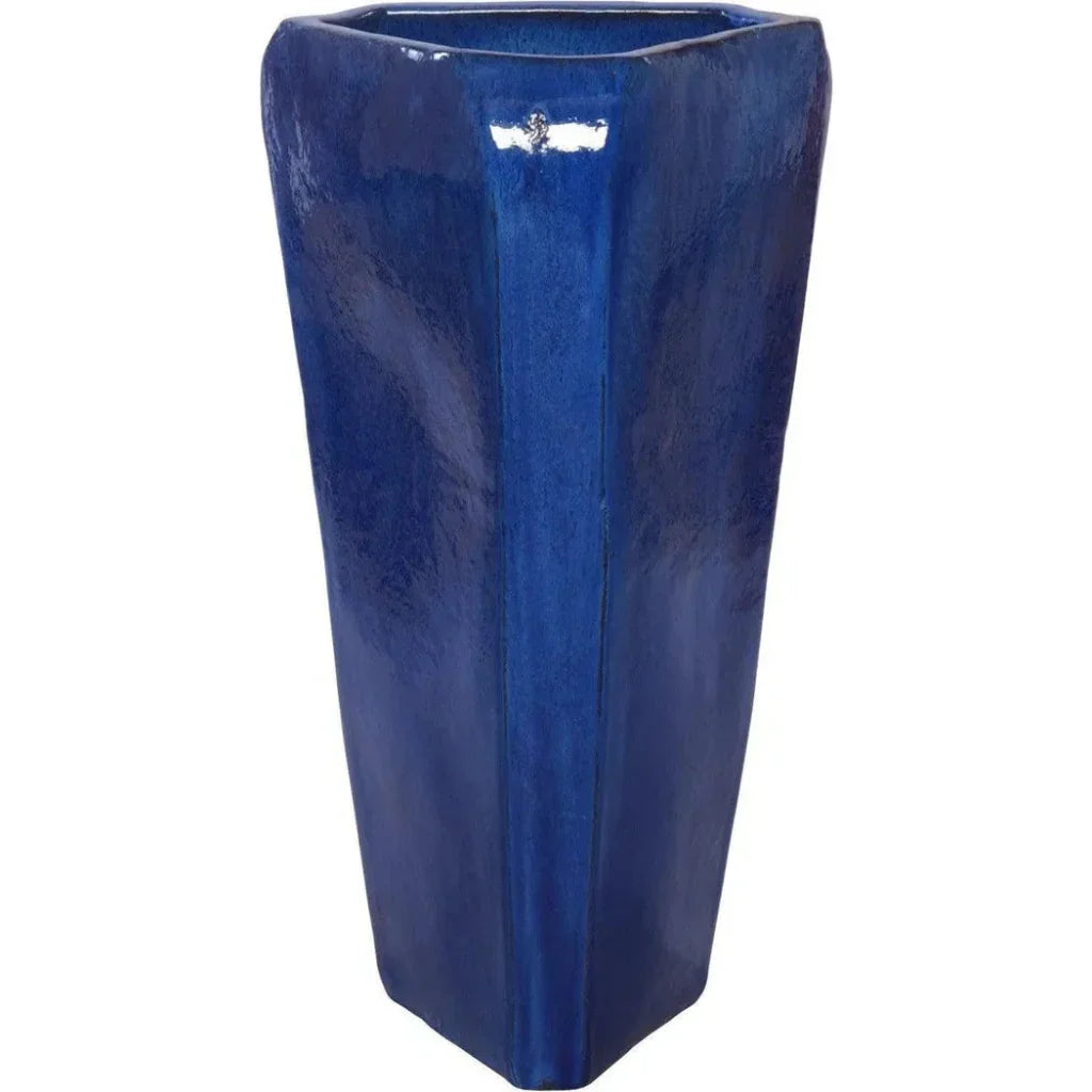 Handcrafted Ceramic Triangle Outdoor Pot