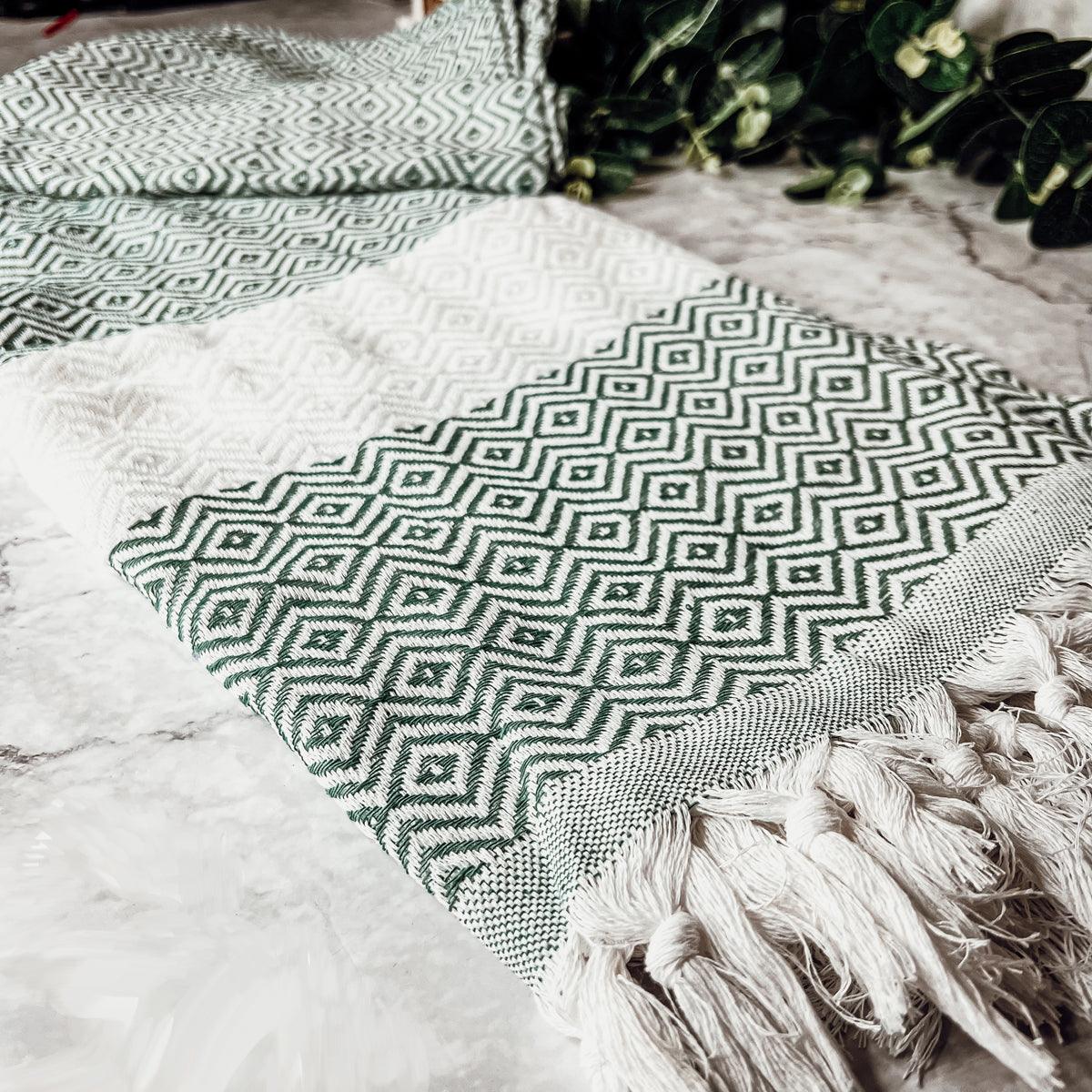 Haley Oversized Turkish Cotton Diamond Towel 