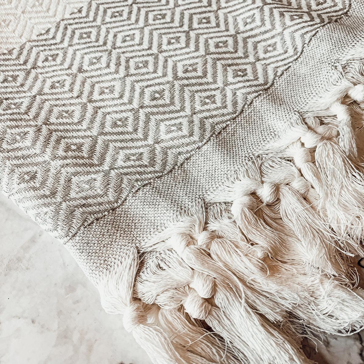 Haley Oversized Turkish Cotton Diamond Towel 