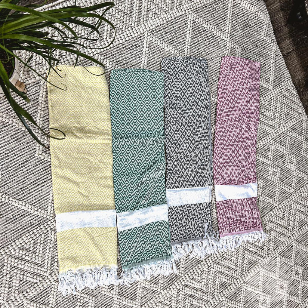 Haley Oversized Turkish Cotton Diamond Towel 