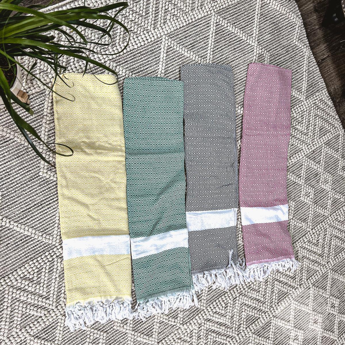 Haley Oversized Turkish Cotton Diamond Towel 