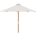 Market 118-inch Diameter Teak Outdoor Umbrella White