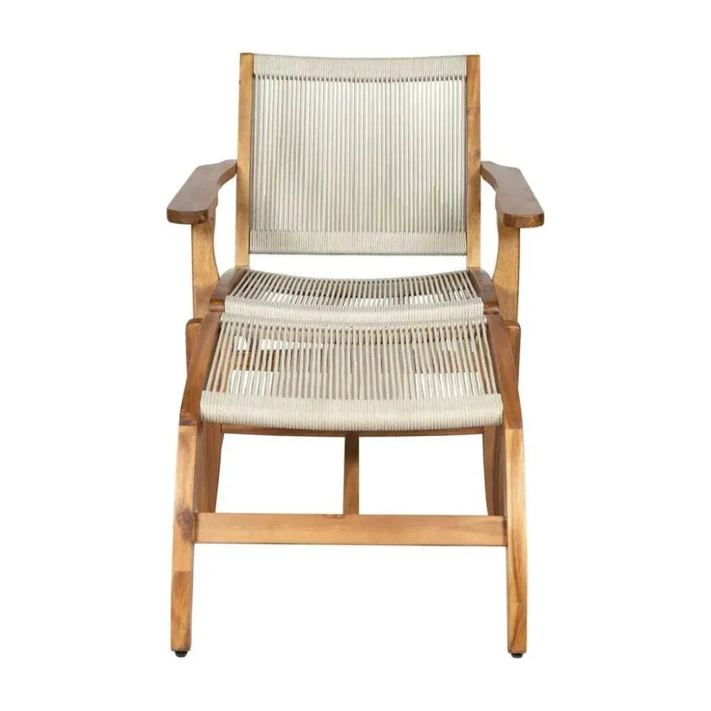 Norway Outdoor Lounge Chair & Footstool Set of Two