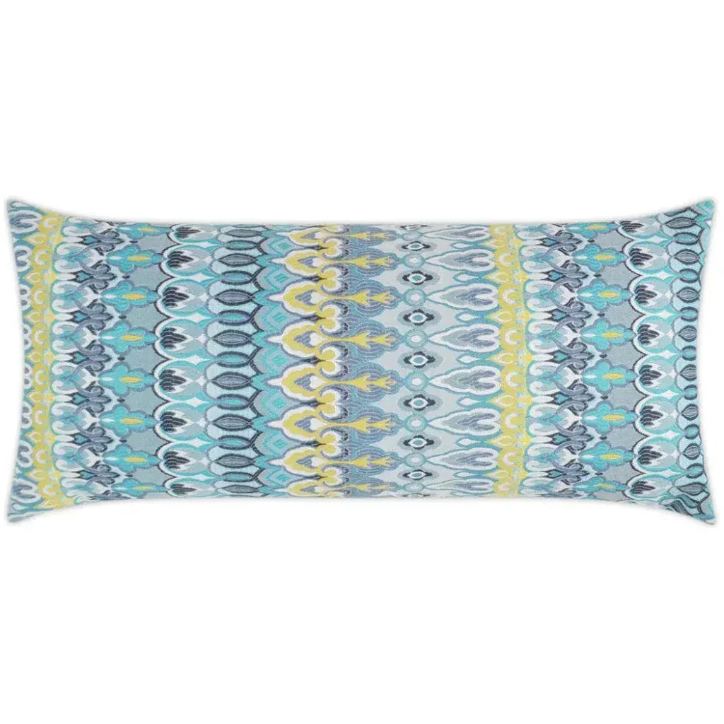 Outdoor Kanthum Lumbar Pillow - Turquoise