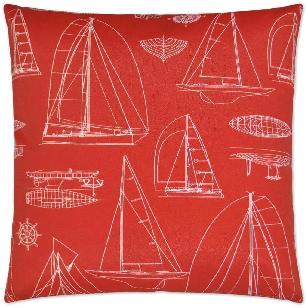 Outdoor Sailing Pillow - Red