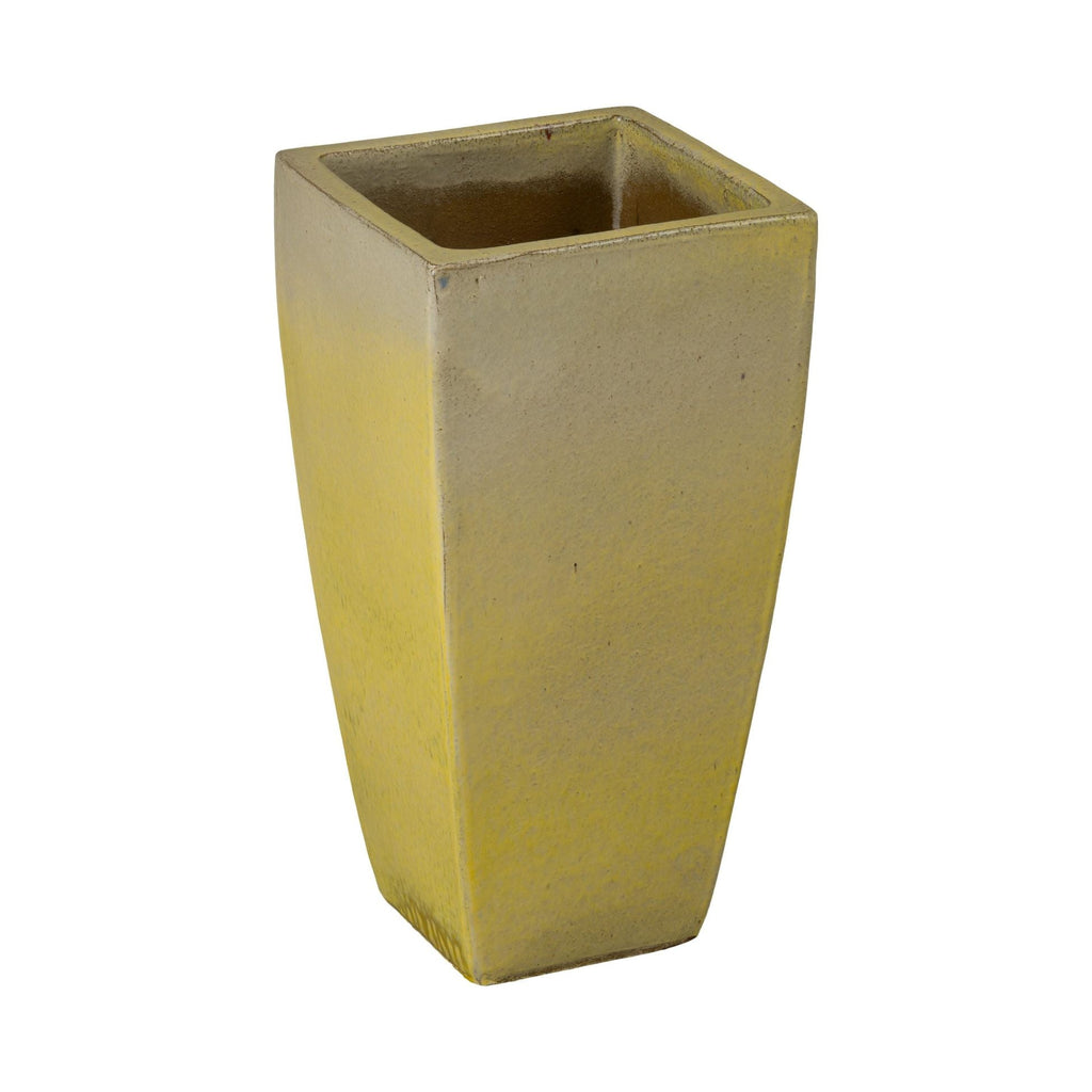 Quad Square Yellow Outdoor Planter