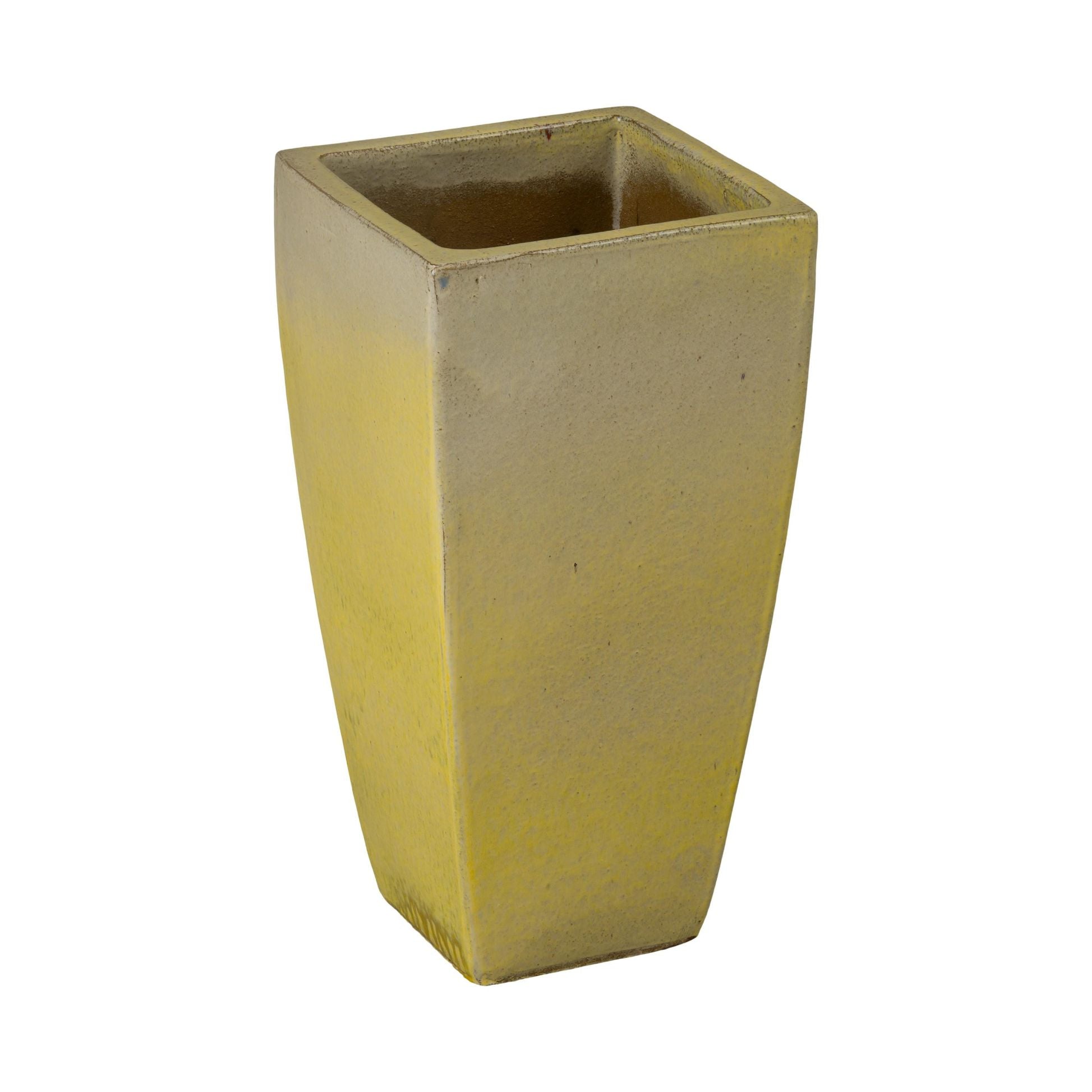 Quad Square Yellow Outdoor Planter