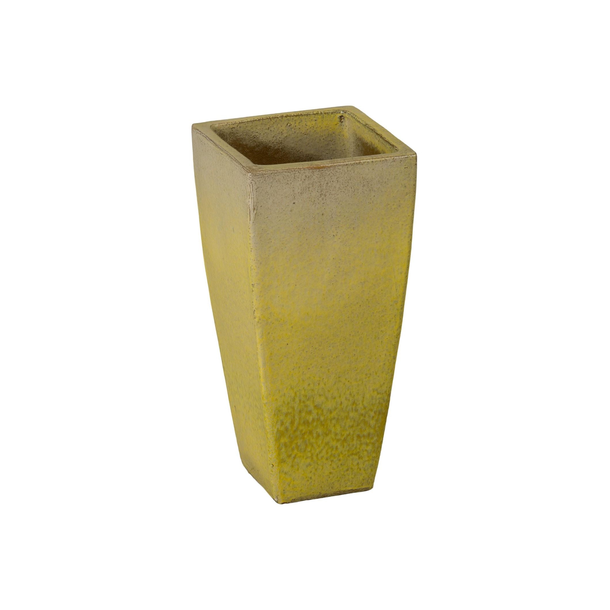 Quad Square Yellow Outdoor Planter