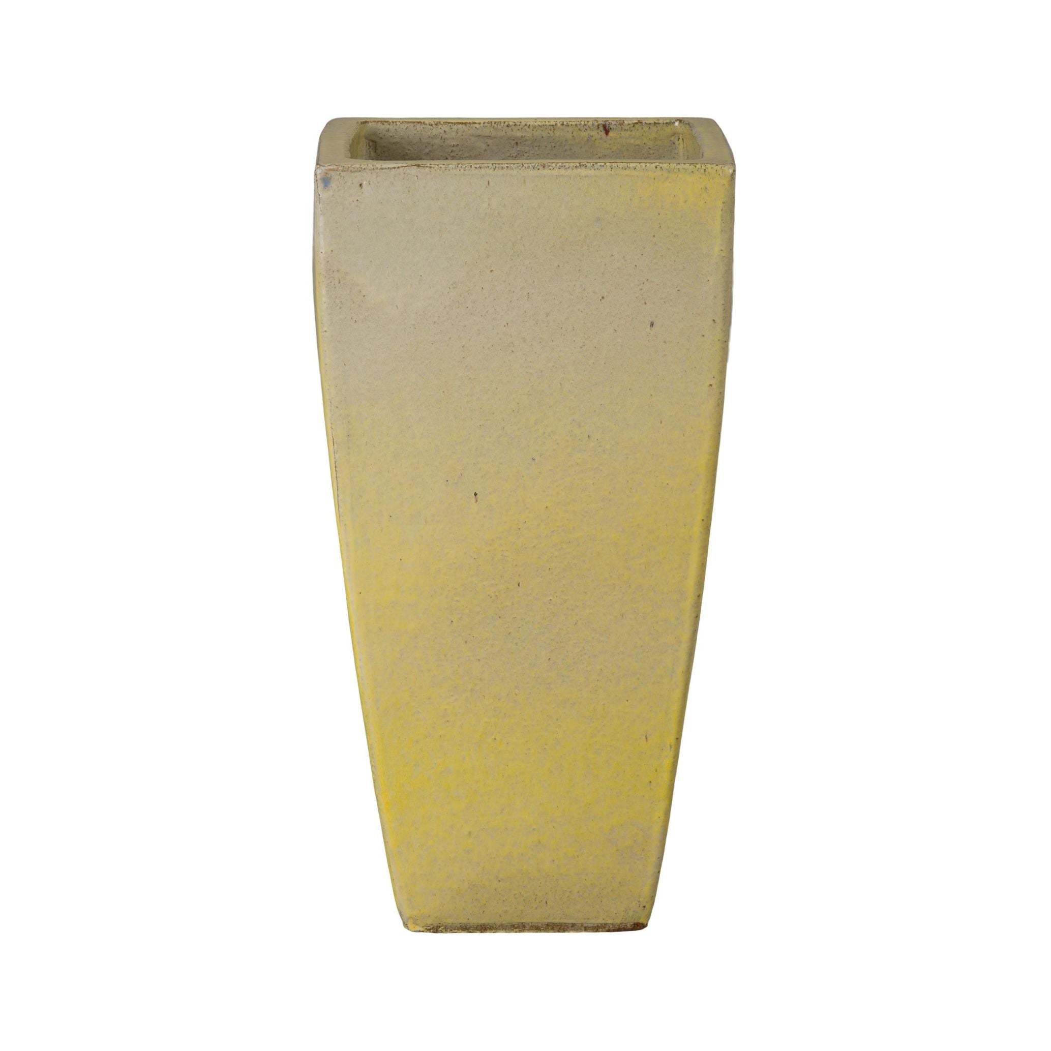 Quad Square Yellow Outdoor Planter