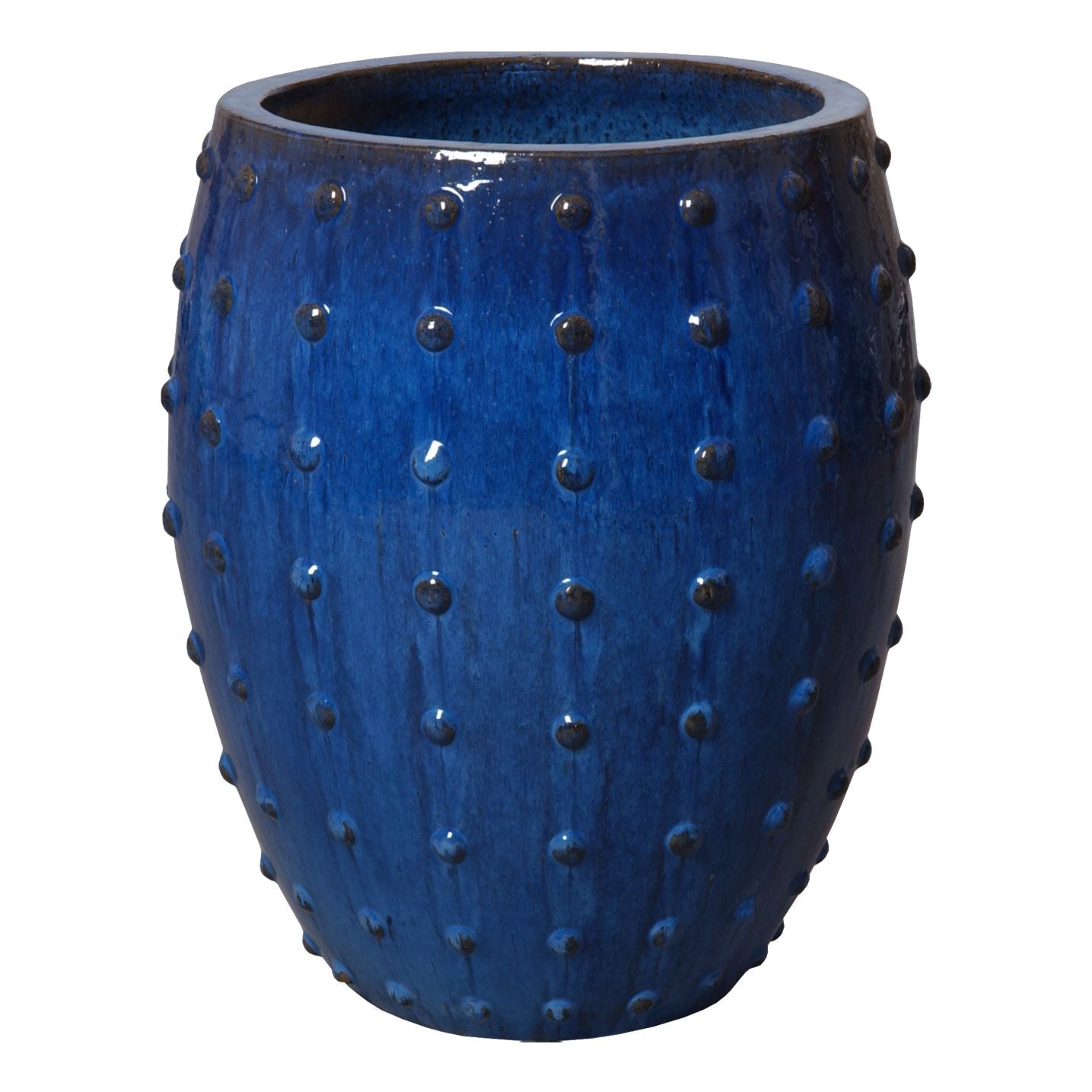 Round Studded Handcrafted Ceramic Outdoor Planter
