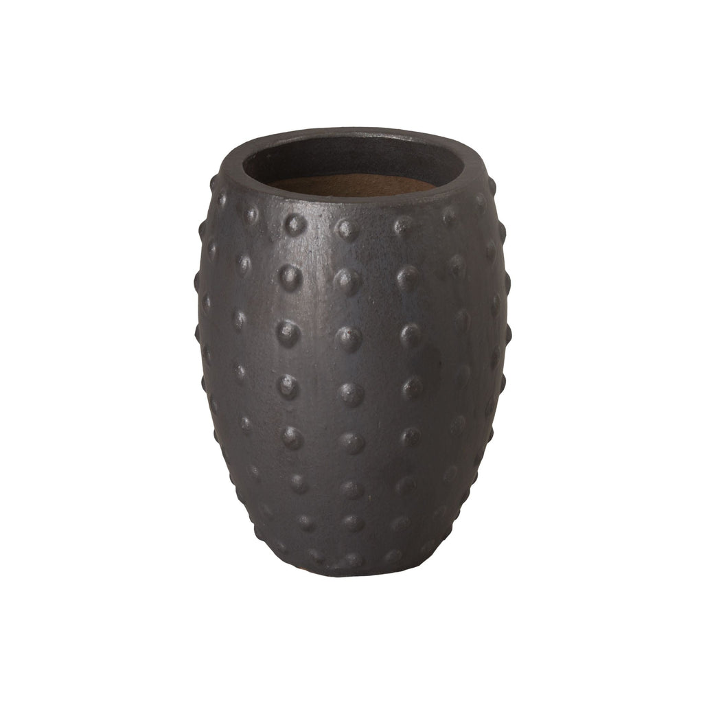 Round Studded Handcrafted Ceramic Outdoor Planter