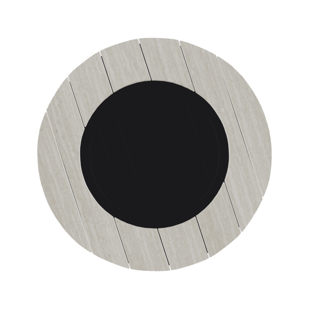 42" Round Rustic Polymer Top Chat Height Outdoor Fire Table