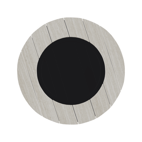 42" Round Rustic Polymer Top Chat Height Outdoor Fire Table