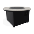 42" Round Rustic Polymer Top Chat Height Outdoor Fire Table