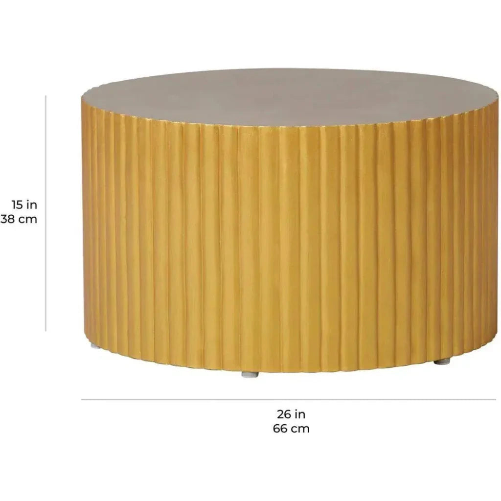 Scallop Zanzibar Gold Outdoor Coffee Table