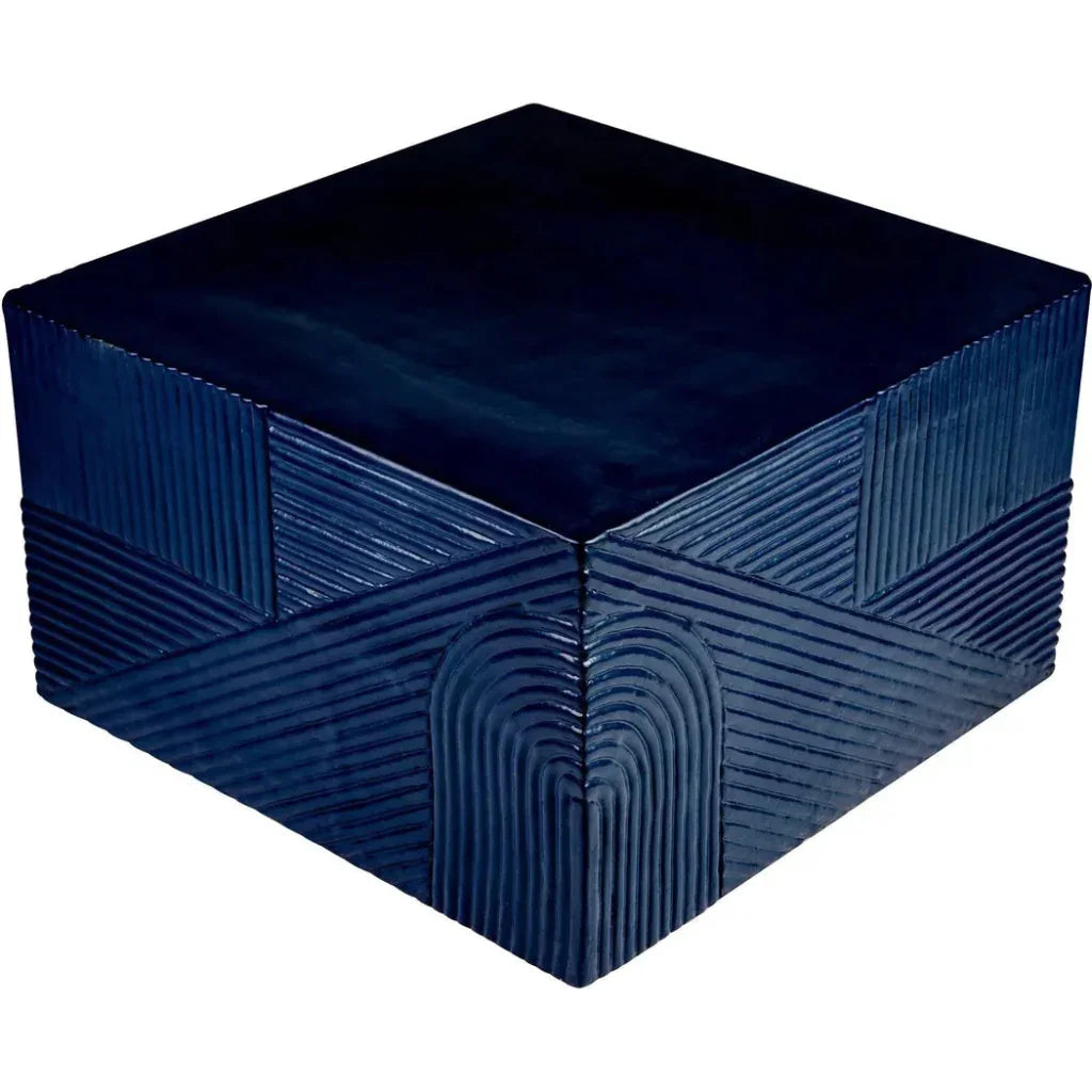 Serenity  Square Table - Blue Outdoor Accent Table